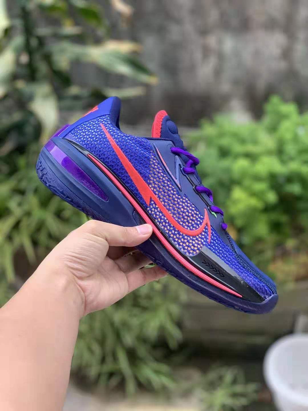 2021 Nike Zoom GT Cut Blue Red Black Basketball Shoes - Click Image to Close